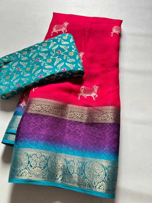 Viscose Georgette Saree