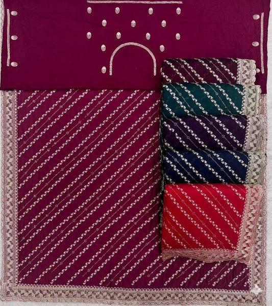 Stone Work On All over Saree