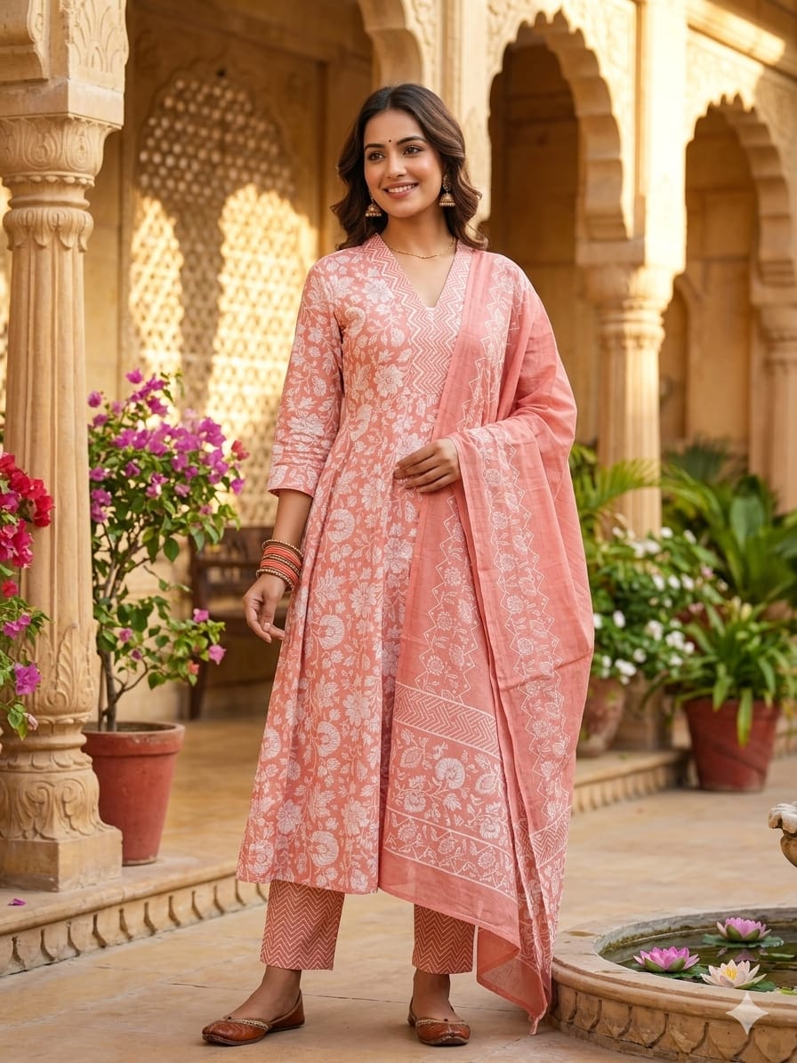 Pure 60-60 Cotton Cambric print kurti