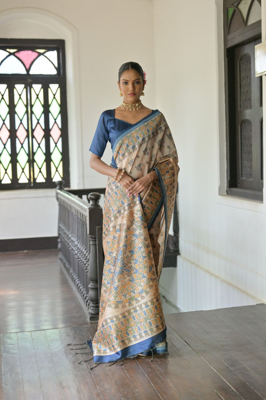 AARUSHI MADHUBAN Soft Tussar silk saree