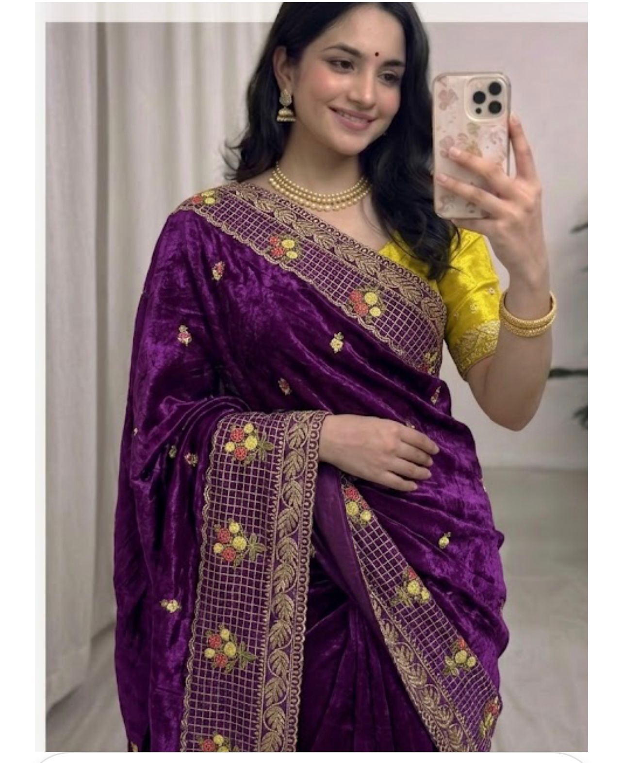 Premium space chiffon saree