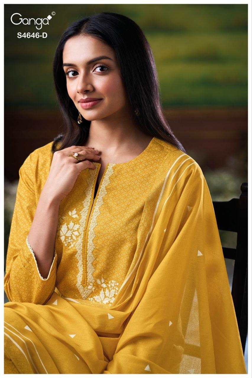 PREMIUM COTTON PRINTED WITH EMBROIDERY, BUTTON WORK, HAND WORK, CROCHET LACE BORDER ON DAMAN & SLEEVES SALWAR KAMEEZ