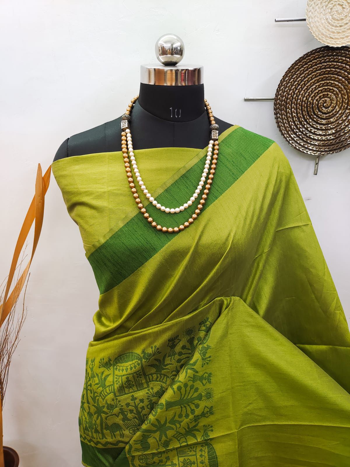 Banglori Handloom raw silk saree