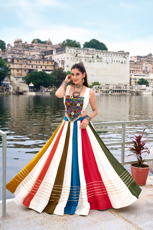 Turn heads this season in our statement co-ord lehenga โ where every stripe tells a story of style and tradition. ๐บ
