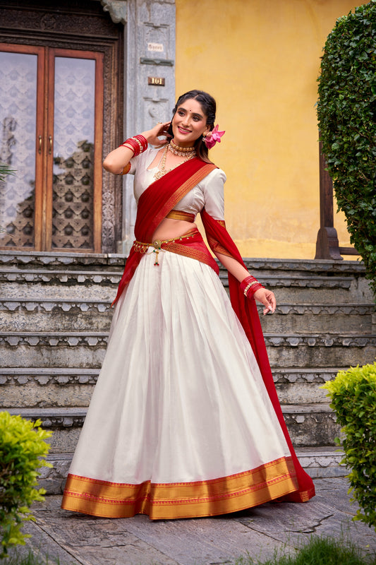 This half saree reminds me that culture isnโt old โ itโs timeless. And timeless will always be beautiful. ๐ฅ