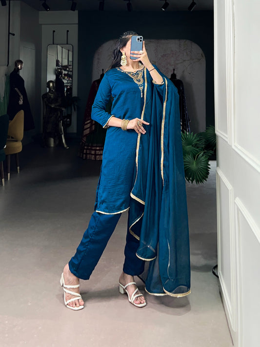 Draped in teal, dipped in grace and tradition