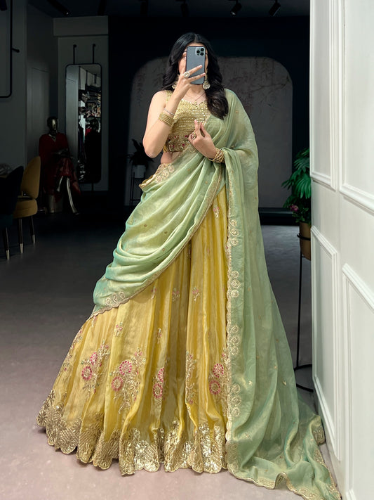 The soft pastel tones and delicate detailing create a look that feels effortlessly regal for every special occasion. โจ