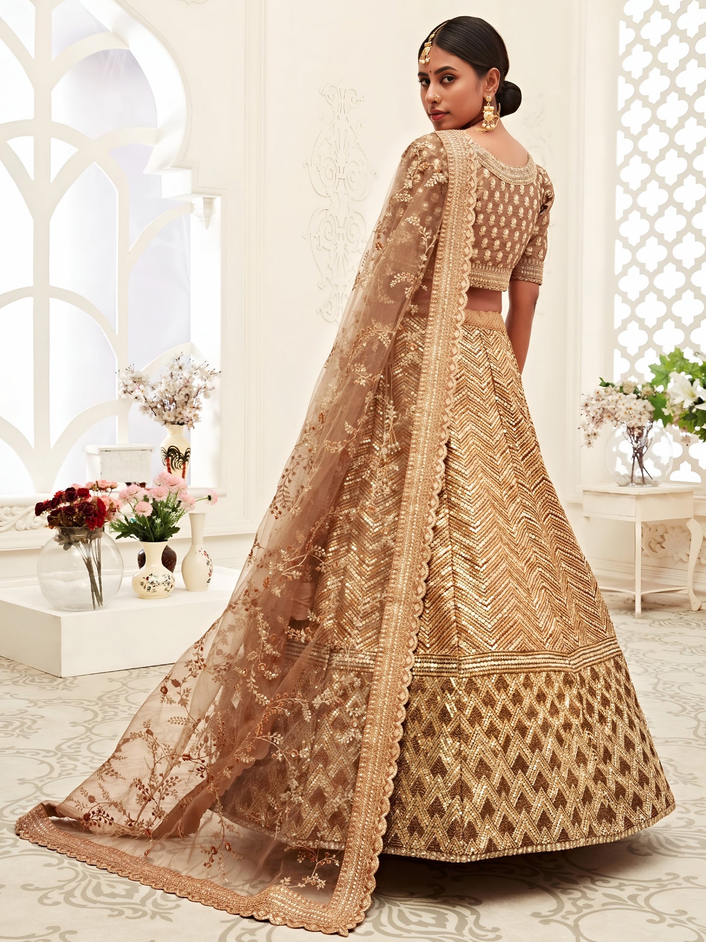 Antique Gold Designer Bridal Lehenga