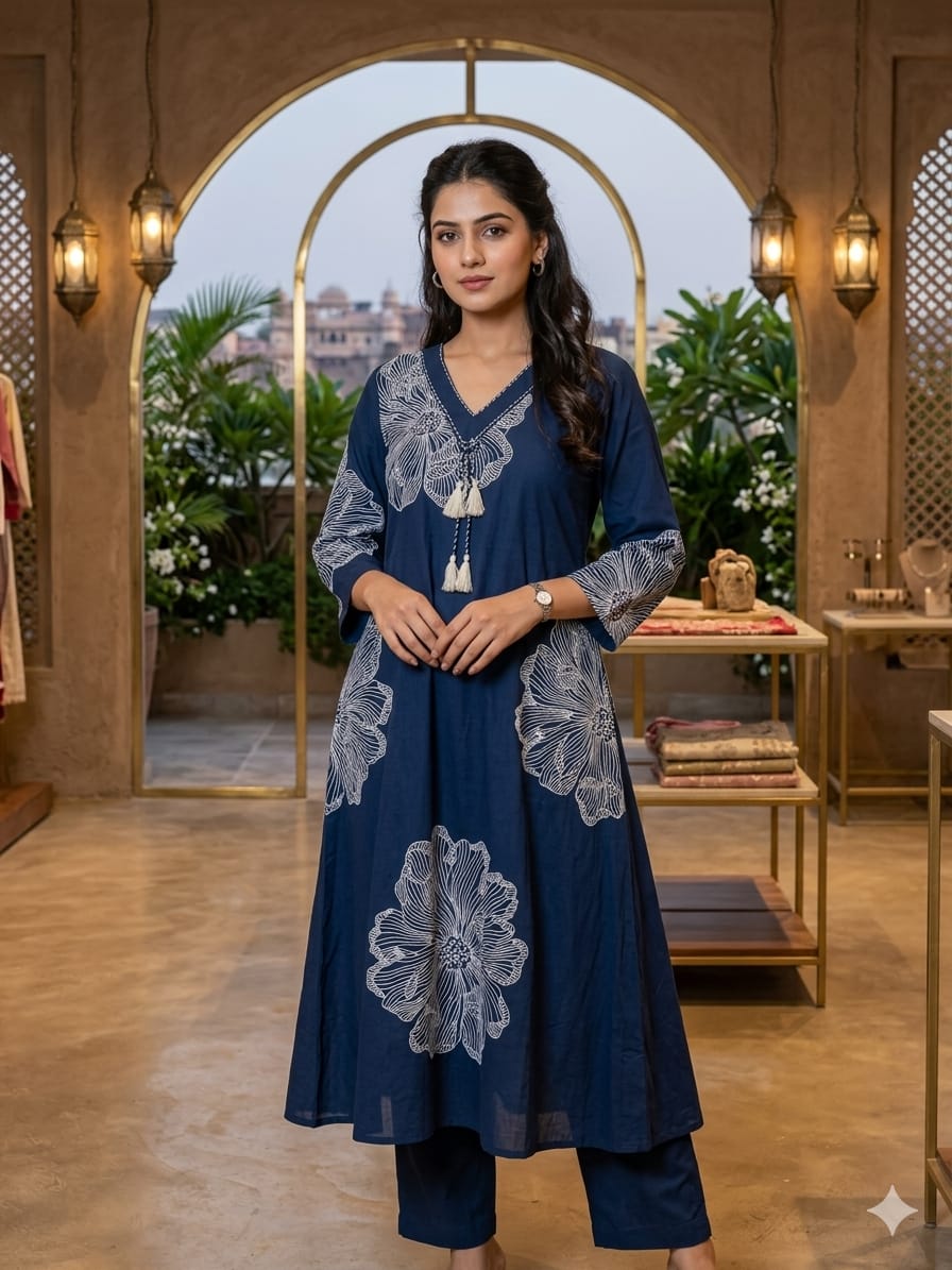 Taj Group Pure Cotton Discharge print kurti