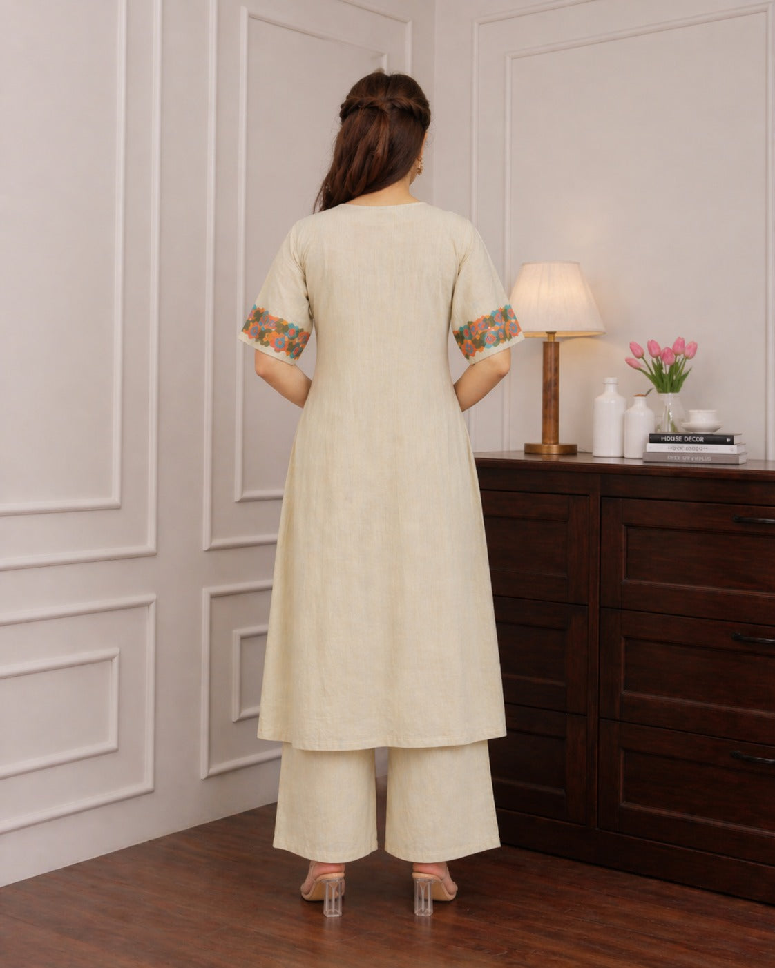 Launching designer embodiary Kurti paried with Ankle length Pant Giving perfect outfit and deliberate choice about your look..ππ
