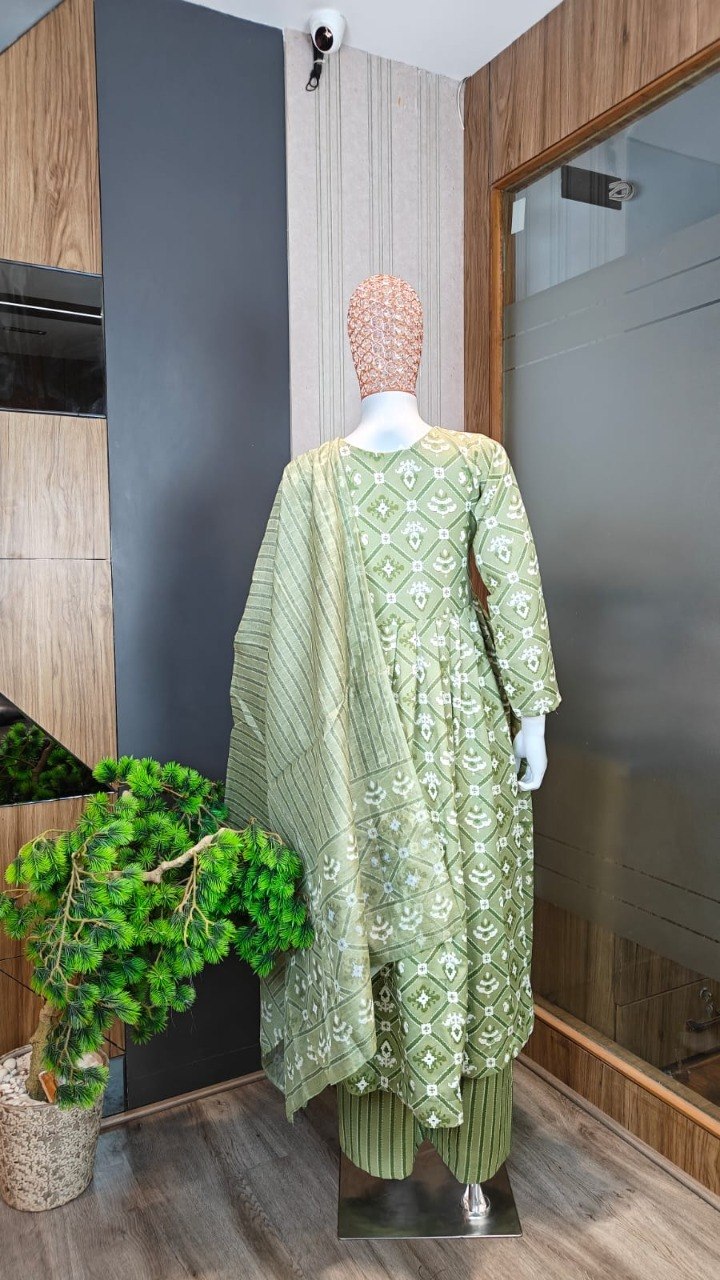 Women’s Anarkali Pent Dupatta Set