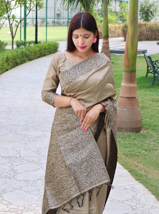 WE ARE COME AGAIN WITH NEW DEMANDING KALAMKARI WEAVING SAREE JUST FOR YOU
