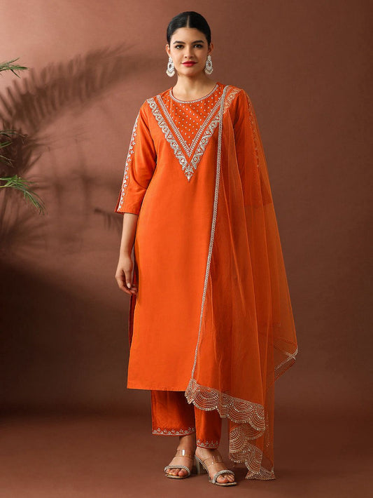 🔥Presenting New Roman Fabric beautiful suit set