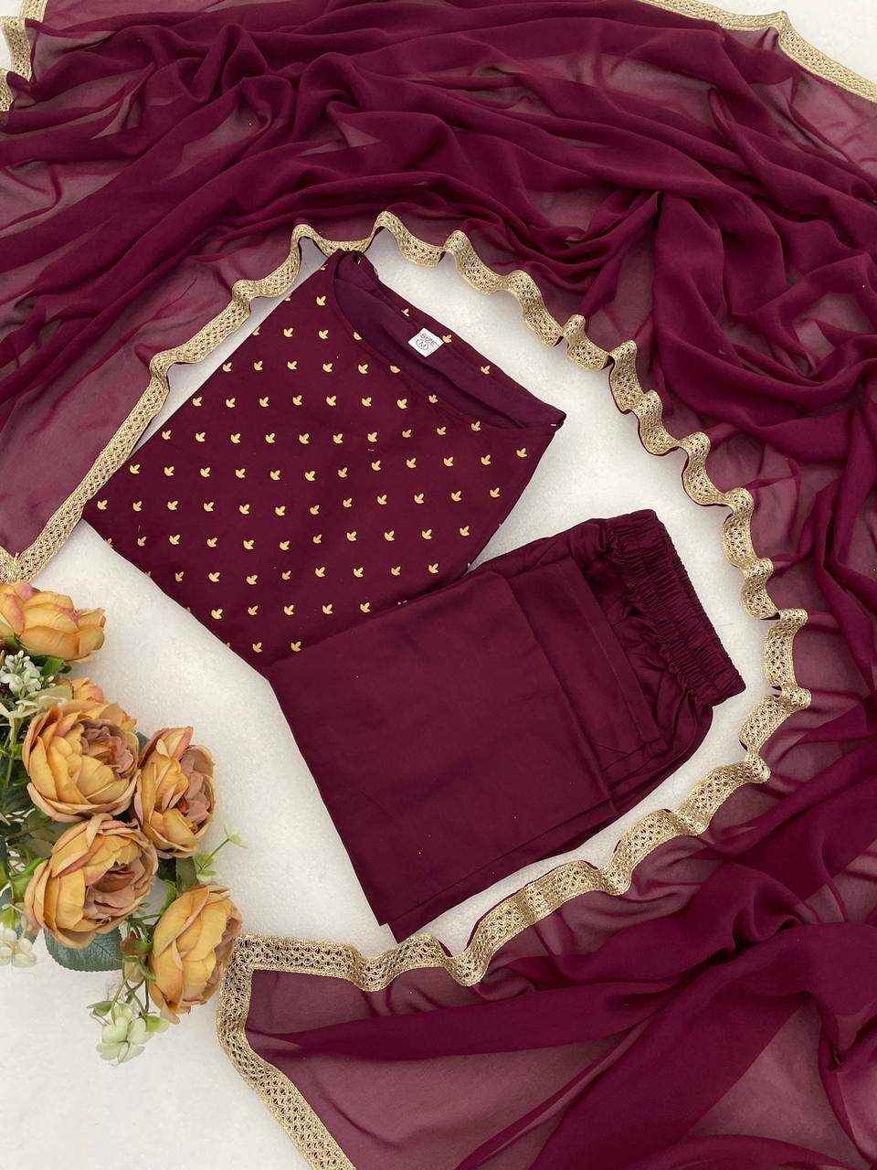 🔥Presenting New Reyon beautiful suit set and duppta