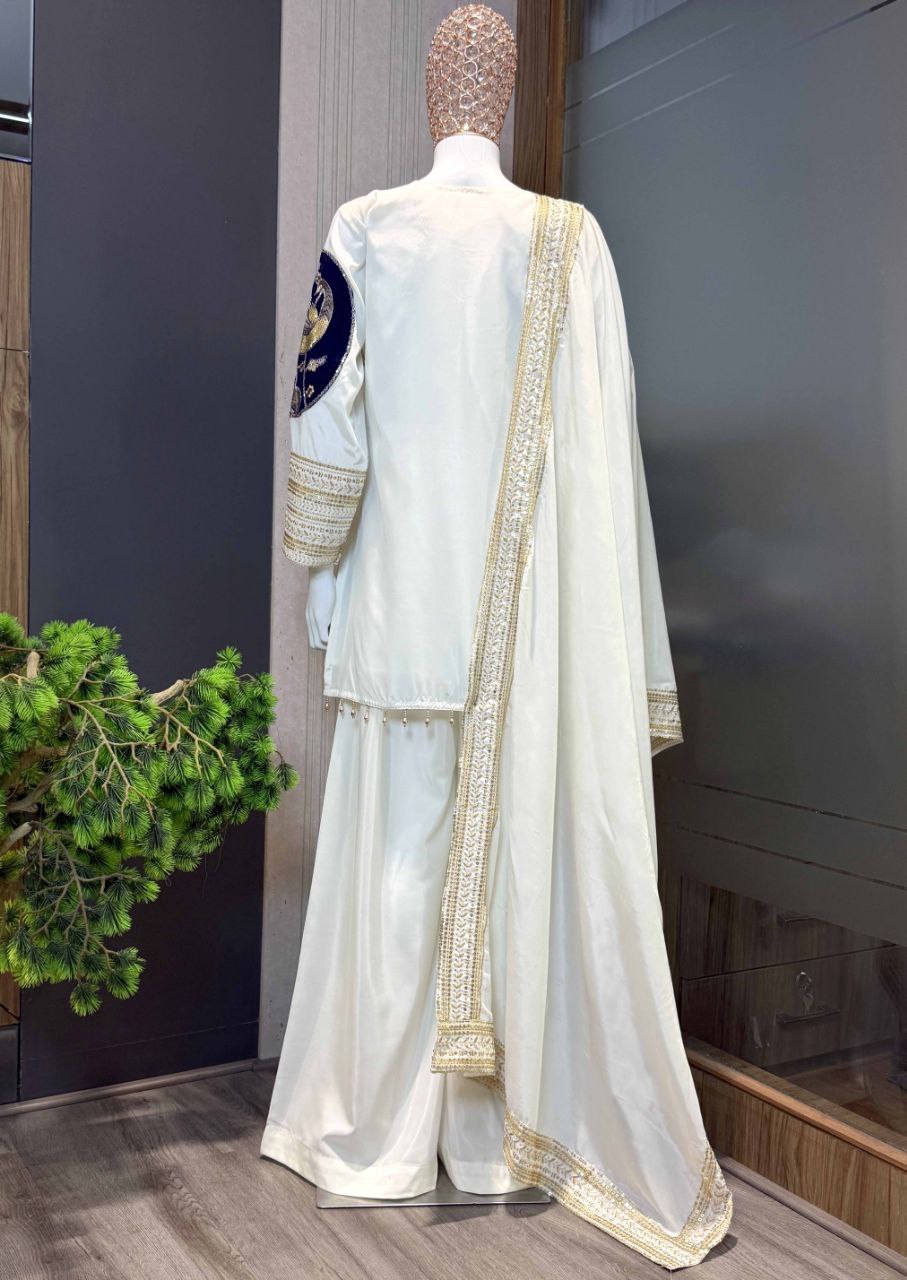 The Contrast Velvet Panel Sharara Trend