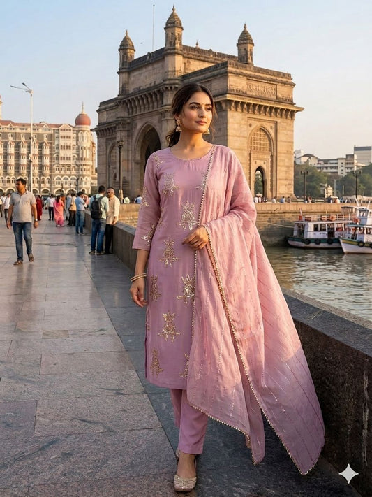 THIS SEASON, TRY OUR DESIGNER SEQUENCE EMBROIDERED WORKED TOP PANT WITH DUPATTA