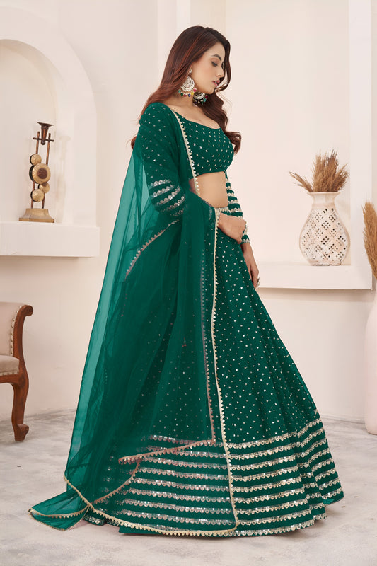 💚 Elegant Teal Green Lehenga Choli 💚