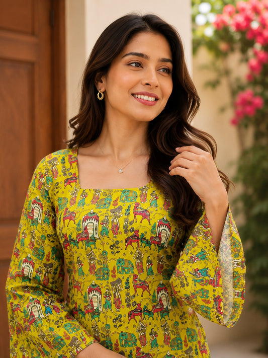 " ELEGANT WOMEN'S RAYON TOP | FLORAL PRINT, BELL SLEEVES & BACK DORI STYLE"