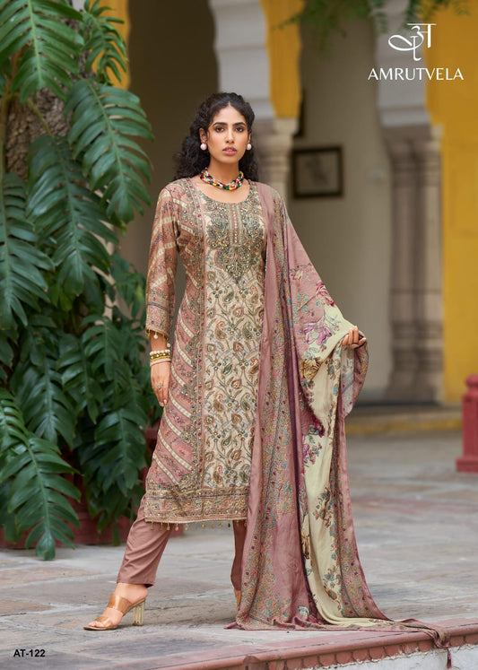 Paisley Printed salwar suit with Coin-Tassel Details