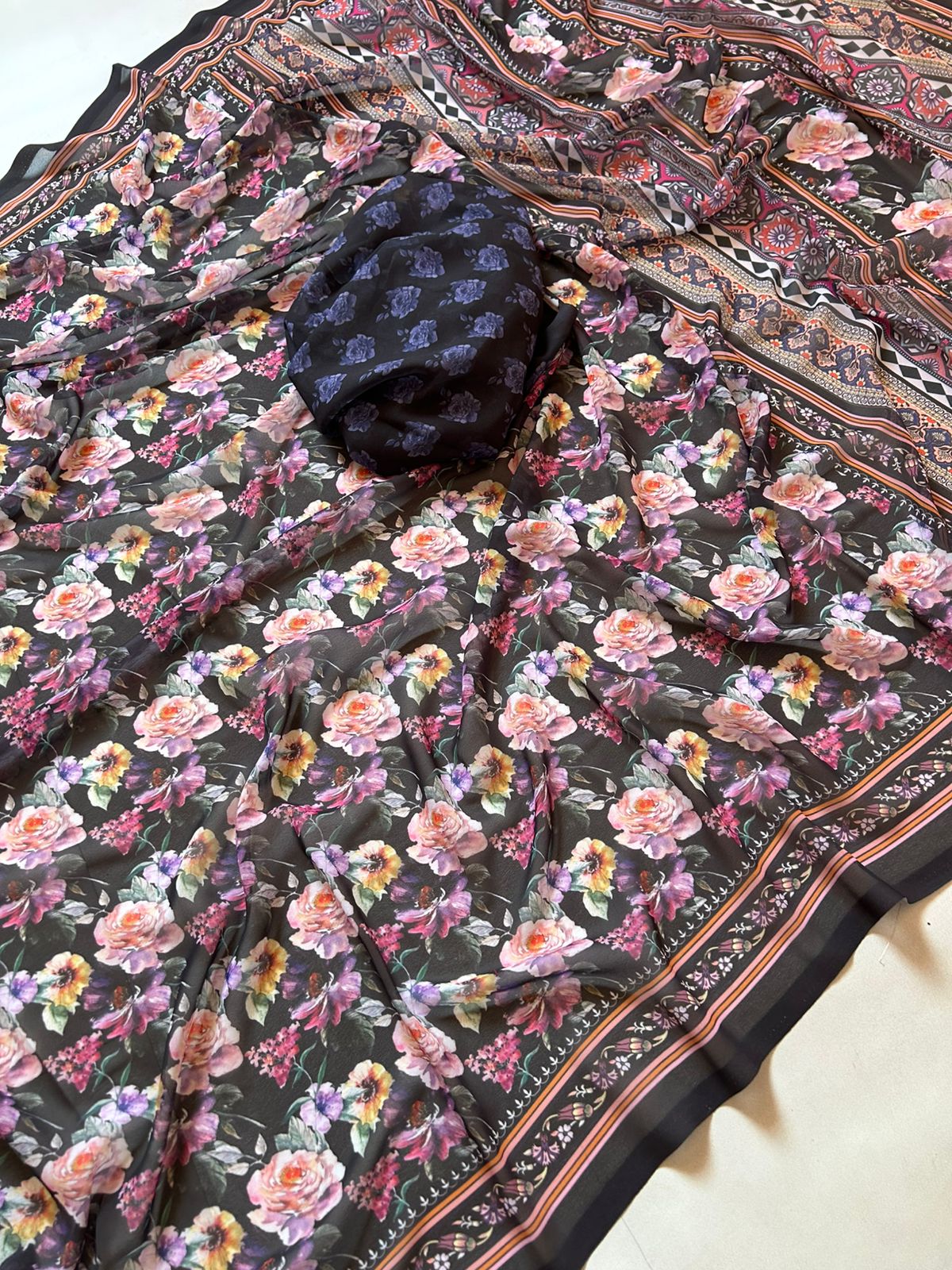 shoft georgette saree