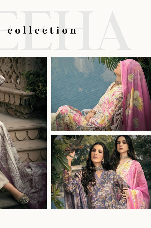 pem trendz Pure Lown cotton Digital print With Fancy work salwar kameez
