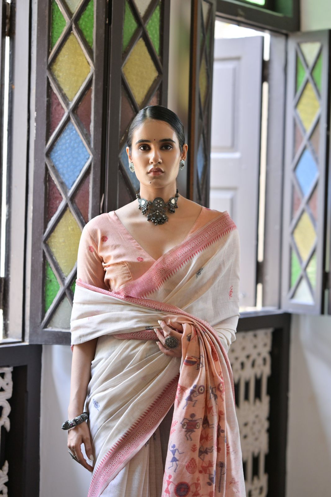 Premium soft muga Cotton saree