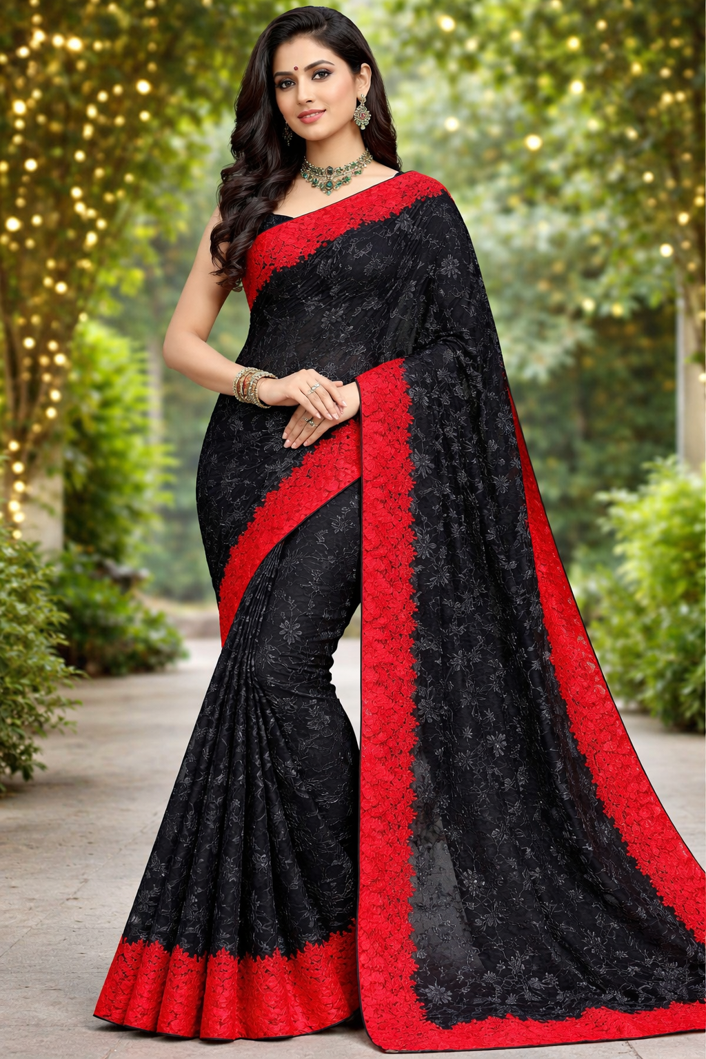 Heavy Tone Tone Thread Work Saree