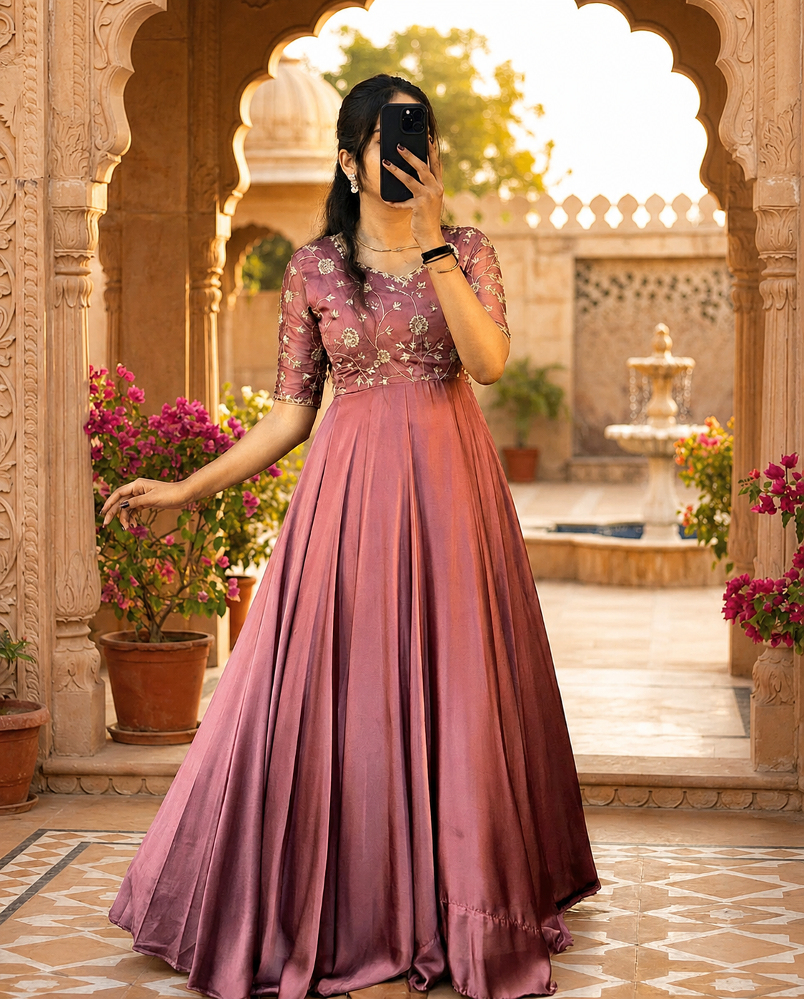 🥰 NEW LAUNCHING  2PIECE  ethnic gown SET💖