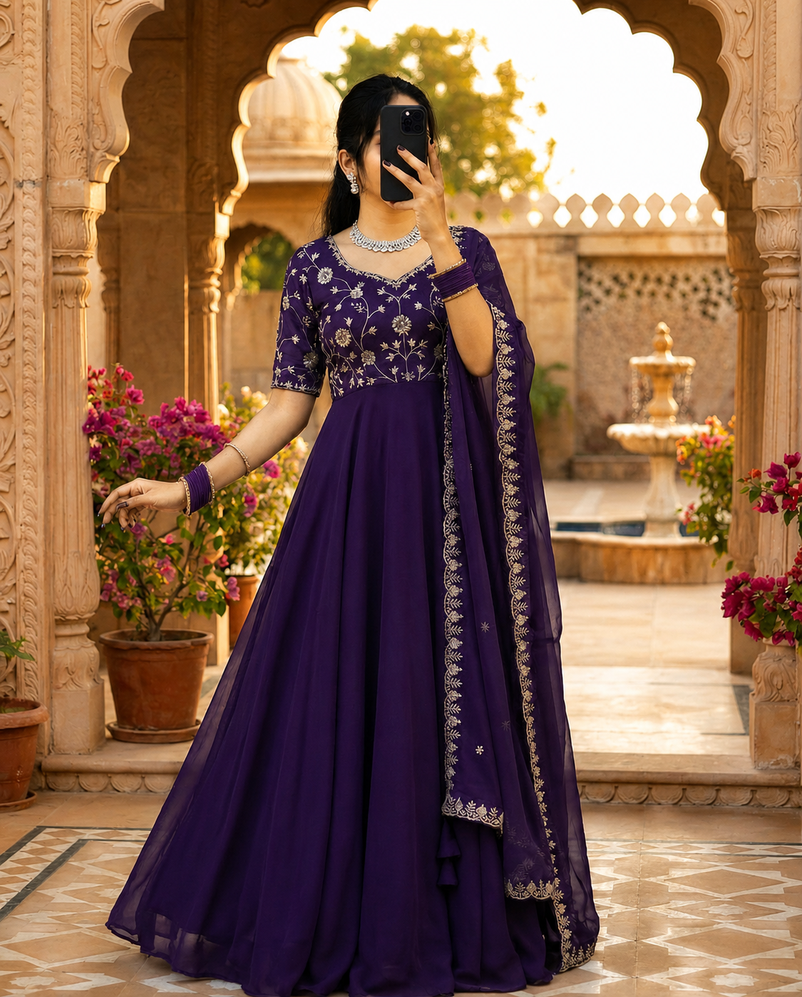 🥰 NEW LAUNCHING  2PIECE  ethnic gown SET💖