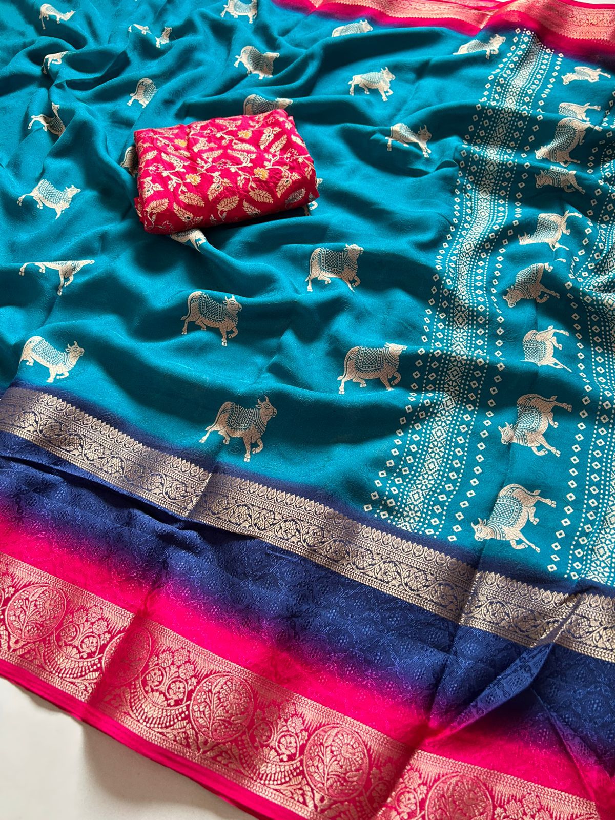 Viscose Georgette Saree