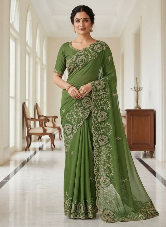 Fancy Thread  saree