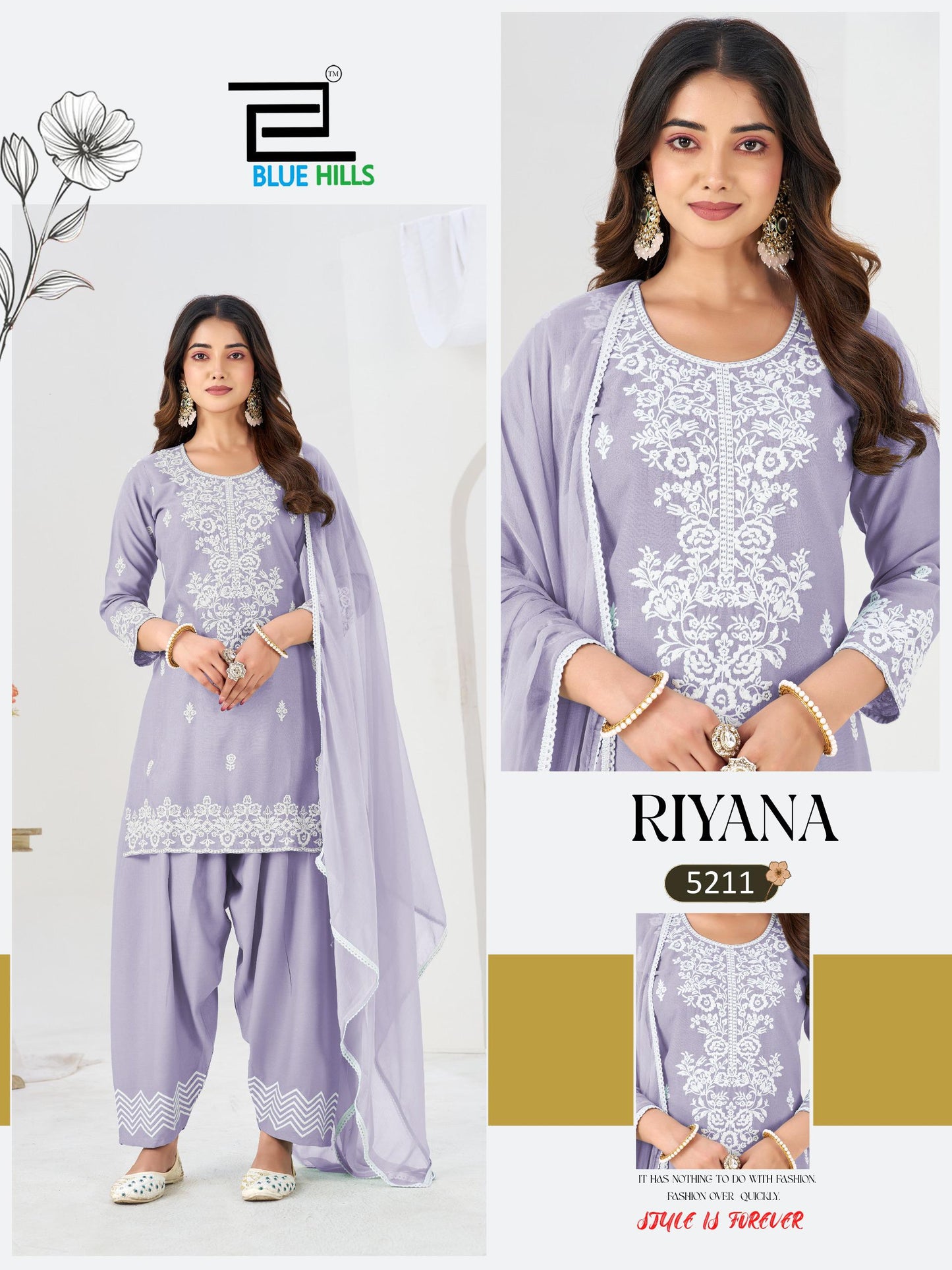 #Blue Hills  Presents  *RIYANA (Farsi salwar)
