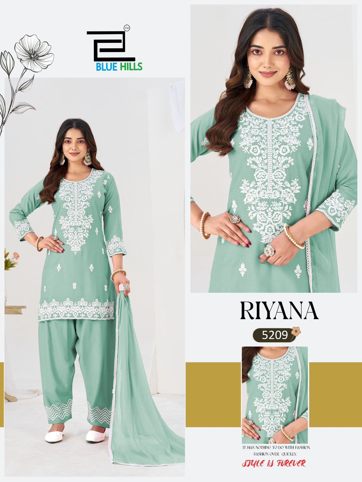 #Blue Hills  Presents  *RIYANA (Farsi salwar)
