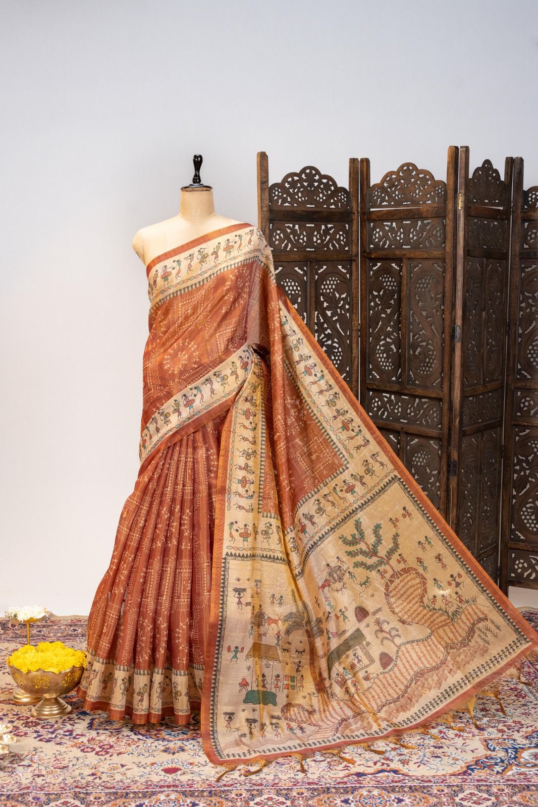 Premium soft Pure Tissue Tussar silk saree