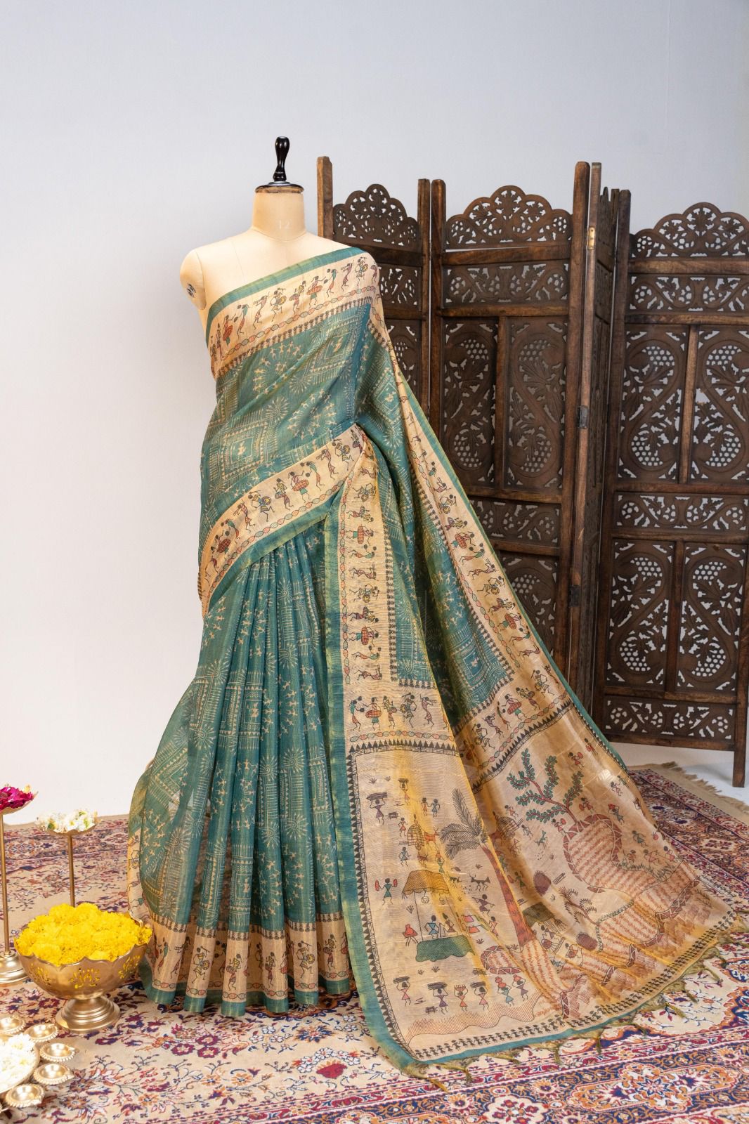 Premium soft Pure Tissue Tussar silk saree