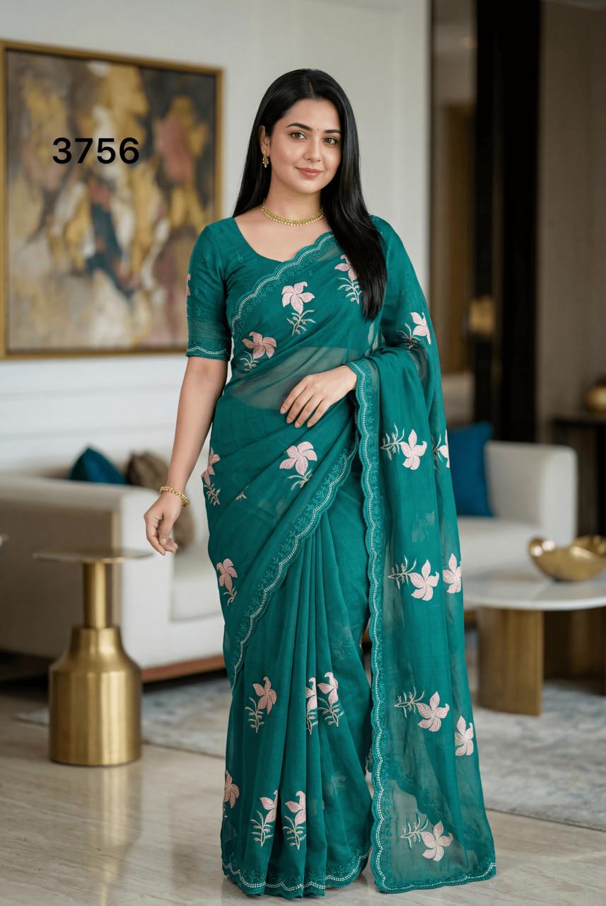Light Weight Thread saree wholesale saree supplier