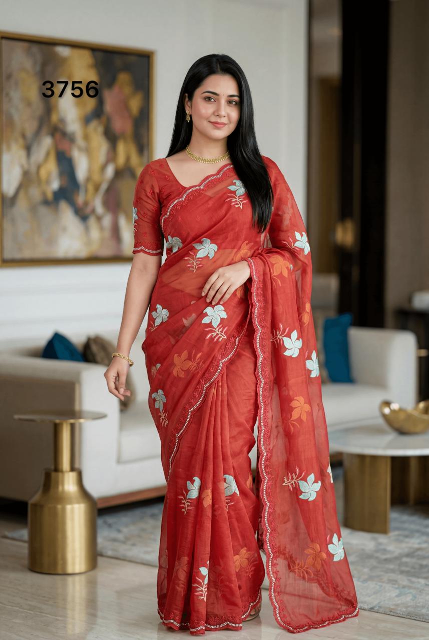 Light Weight Thread saree wholesale saree supplier