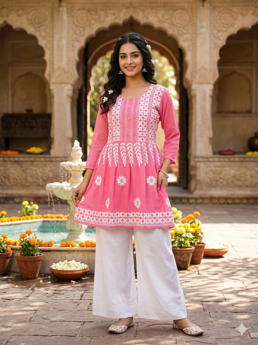 Lucknowi work with Astar kurti