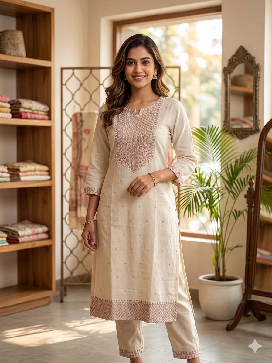 Original khadi cotton flex Print kurti
