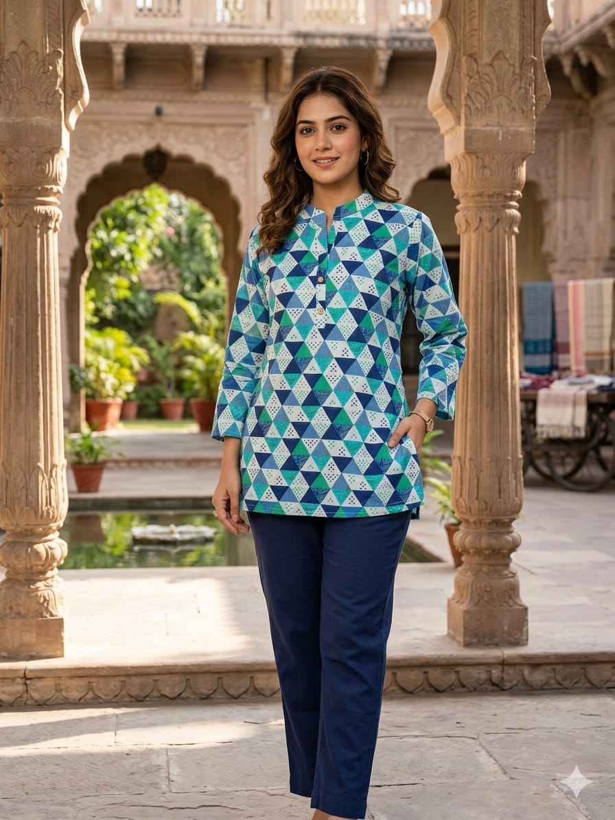 pure soft cotton print kurati