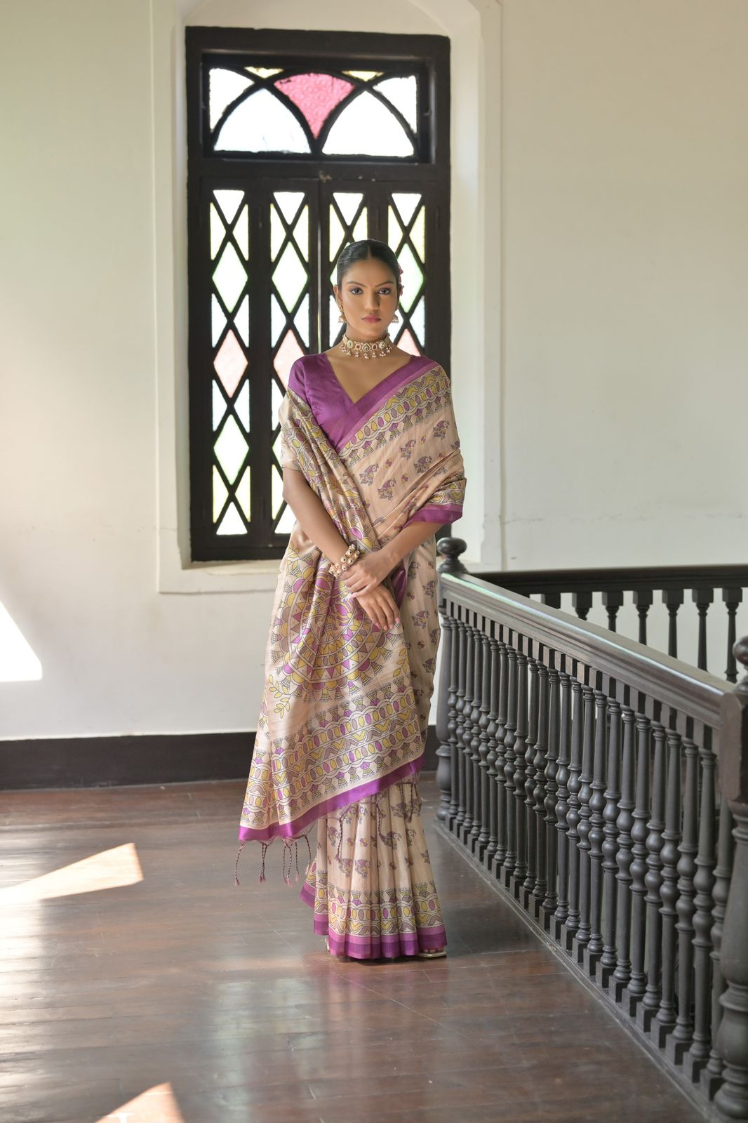 AARUSHI MADHUBAN Soft Tussar silk saree
