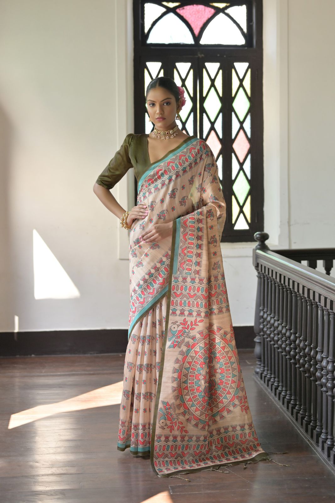 AARUSHI MADHUBAN Soft Tussar silk saree