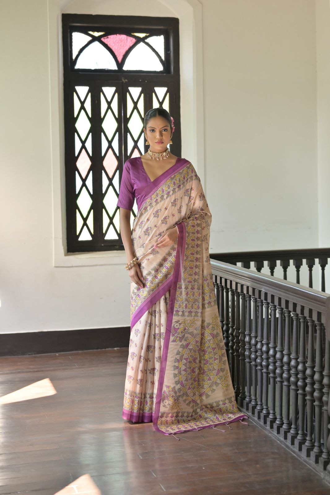 AARUSHI MADHUBAN Soft Tussar silk saree
