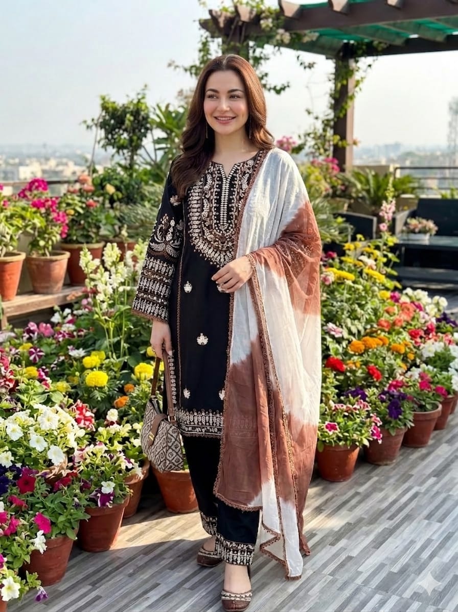 ALSAFA New Collection TOP With pant & Duptta .......