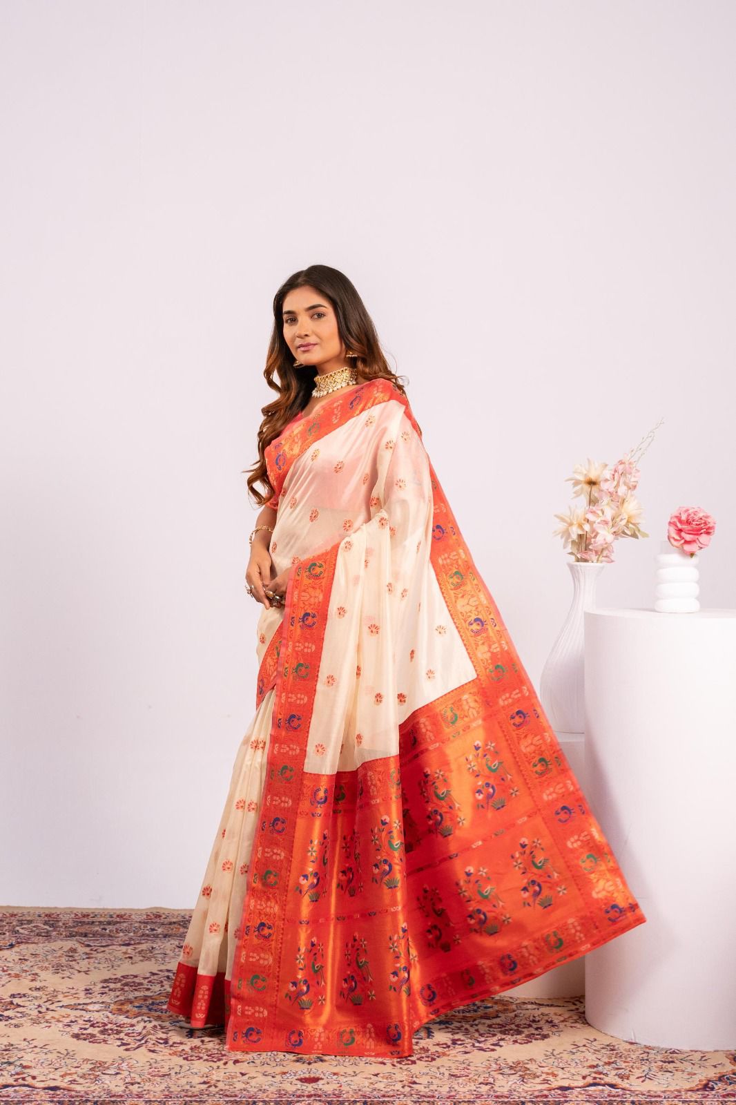 Premium Soft Tissue Silk Paithani Saree