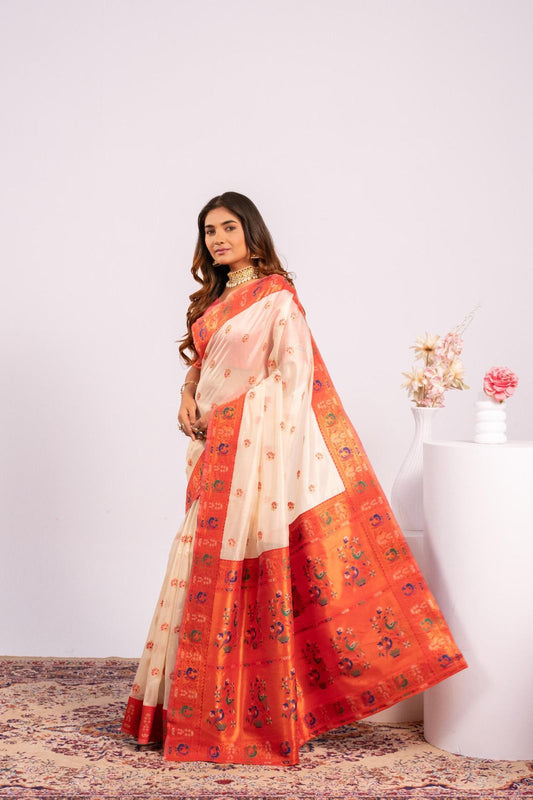 Premium Soft Tissue Silk Paithani Saree