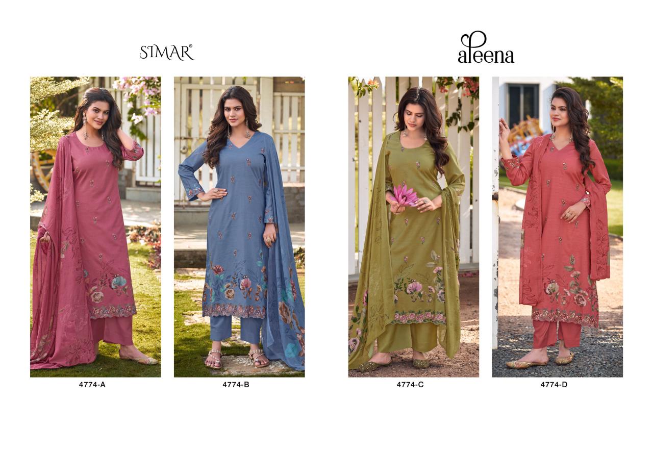 Pure lawn cotton digital print embroidery work of salwar kameez