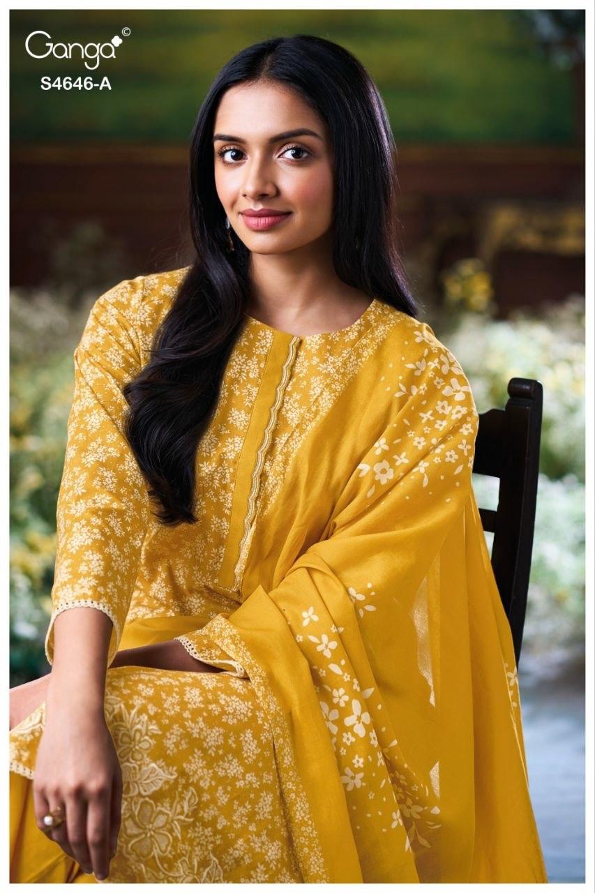 PREMIUM COTTON PRINTED WITH EMBROIDERY, BUTTON WORK, HAND WORK, CROCHET LACE BORDER ON DAMAN & SLEEVES SALWAR KAMEEZ