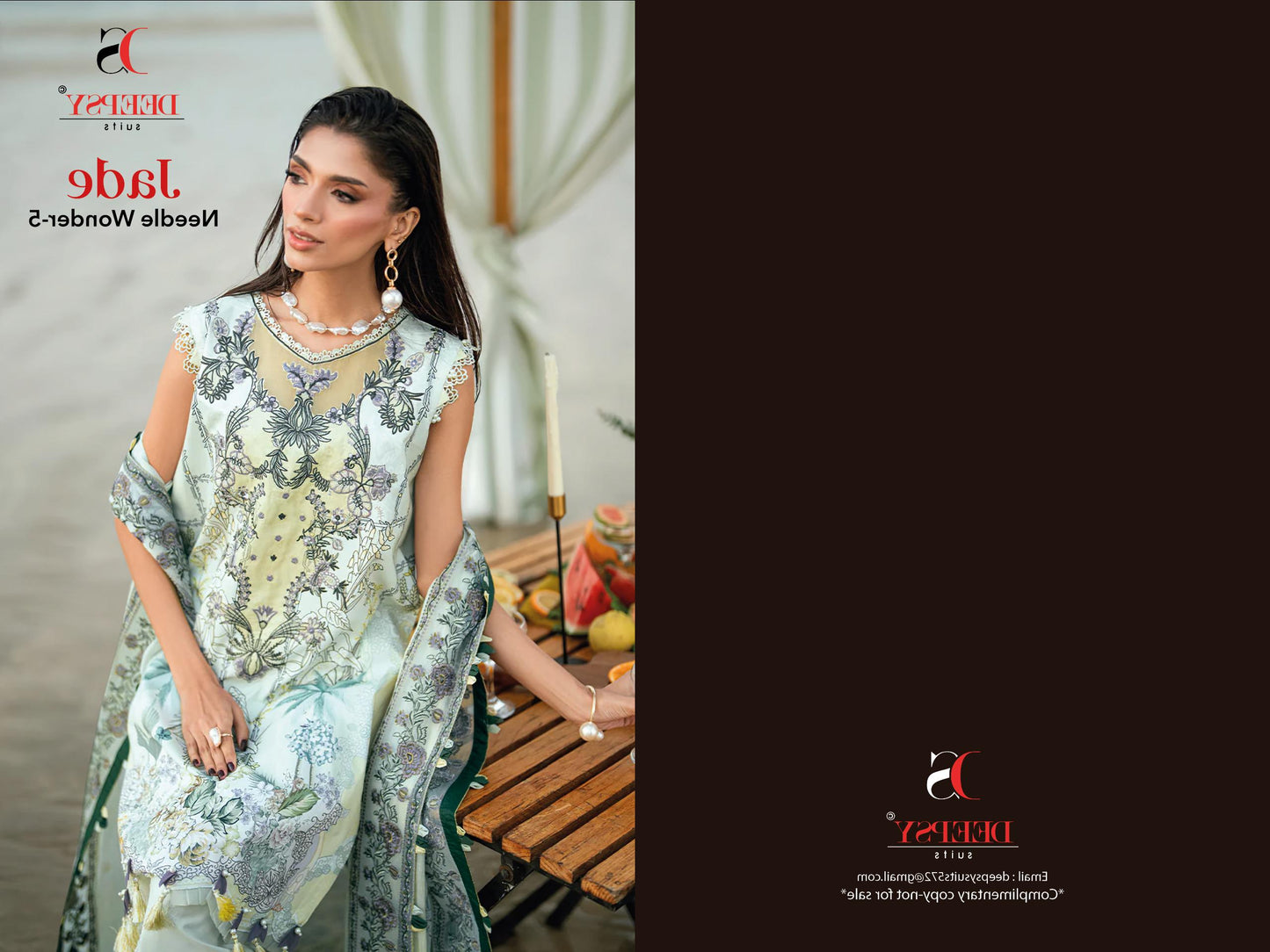 Jade Needle wonder OF salwar kameez for chiffon duppta