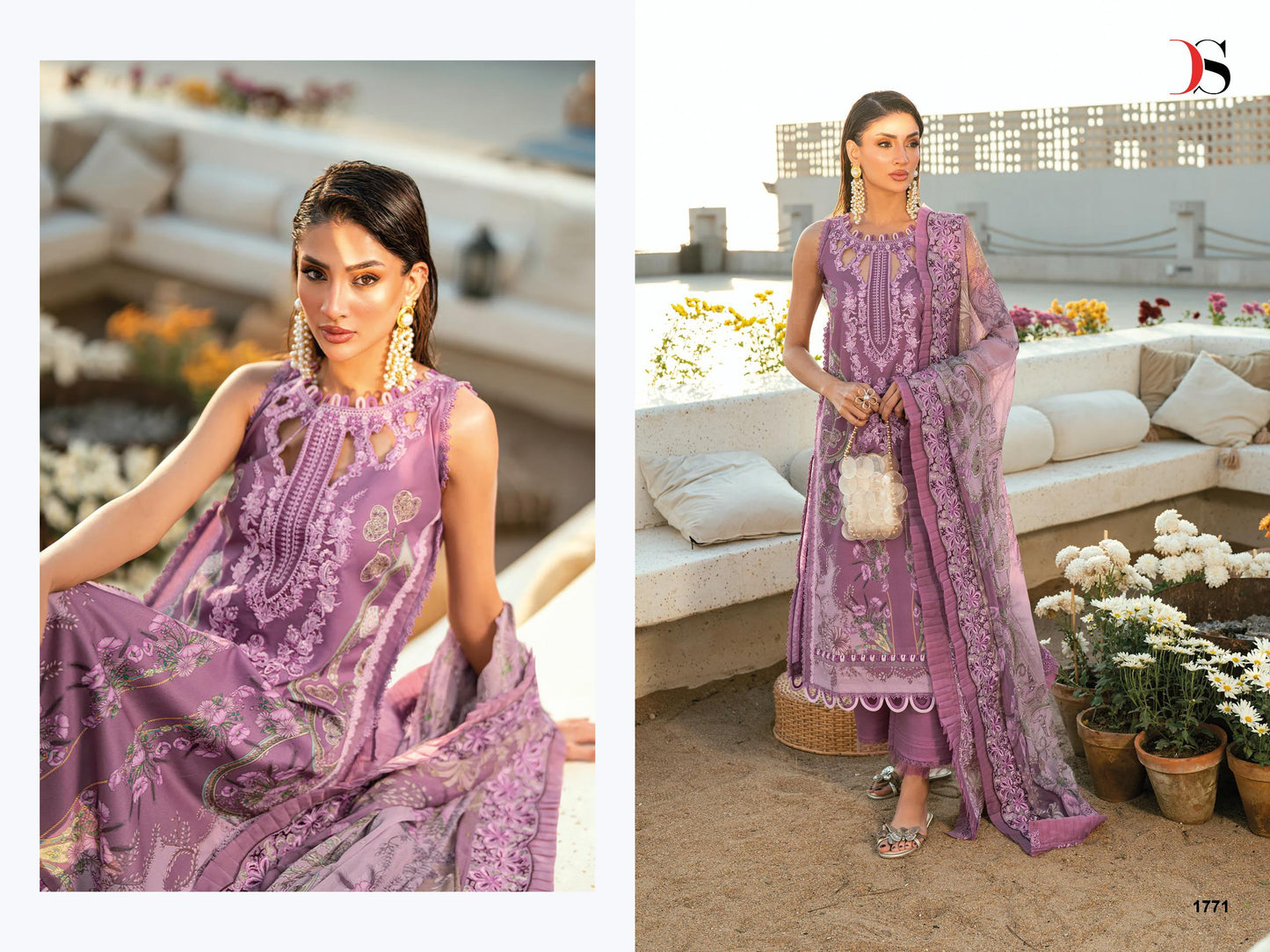 Jade Needle wonder OF salwar kameez for chiffon duppta